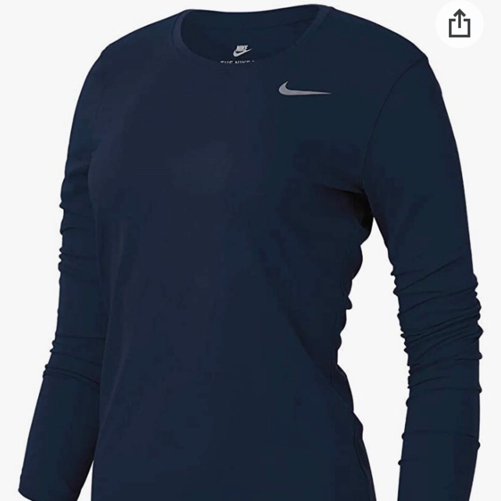 Nike dry fit long sleeve tee / Large / navy blue / worn once